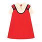 Vestido Gucci Azul e Vermelho Infantil Tam 6 Br