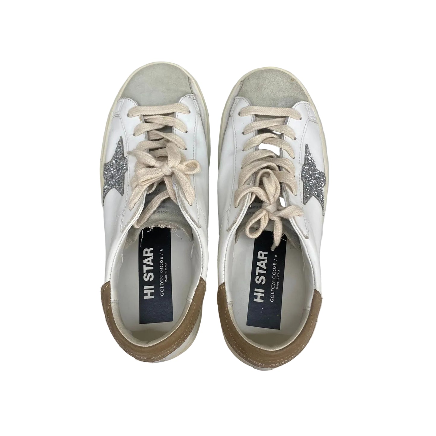 Tênis Golden Goose Branco e Marrom Tam 36 Br