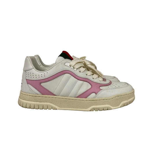 Tenis Gucci Re-Web Low Top Branco e Rosa Tam 36 BR