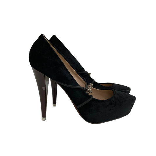 Sapato Nina Ricci Preto Veludo Tam 34 Br