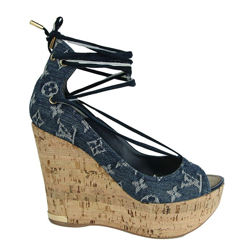 Plataforma Louis Vuitton Azul Tam 36 BR