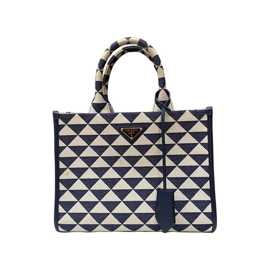 Bolsa Prada Symbole Tote Estampa Azul