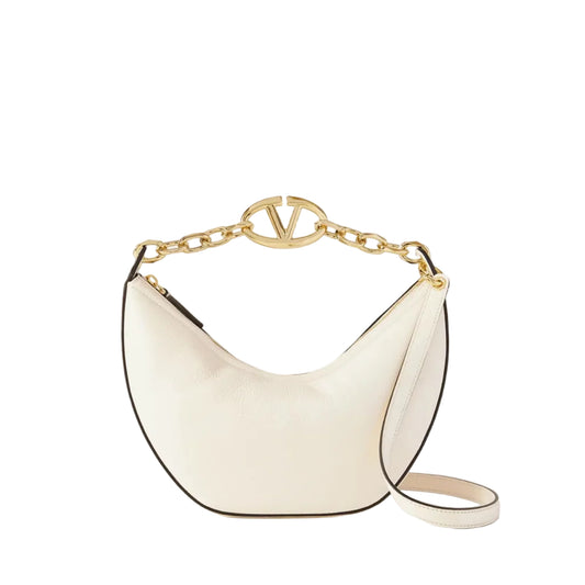 Bolsa Valentino Garavani VLogo Moon Hobo Bag Branca