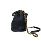 Bolsa Chanel Quilted CC Drawstring Bucket Navy
