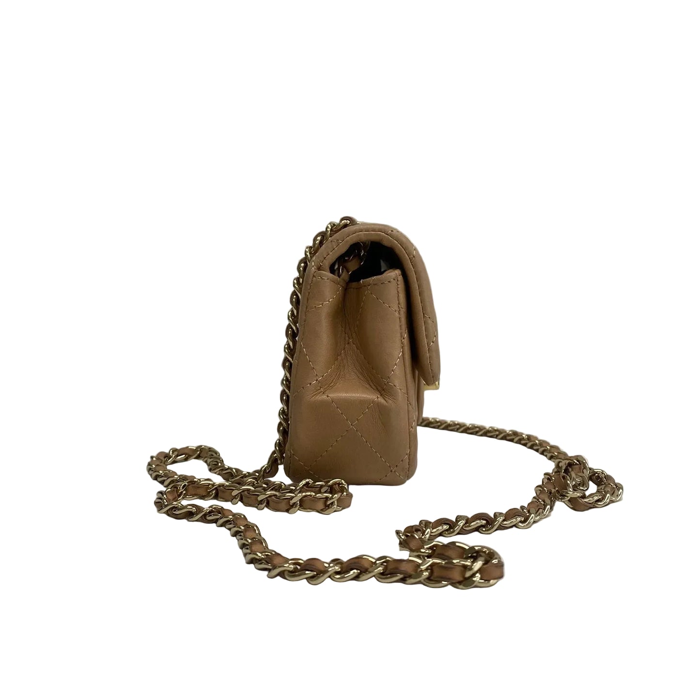 Bolsa Chanel Mini Rectangular Flap Bege