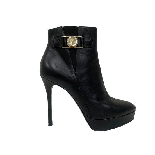 Bota Versace Salto Preta Tam 35,5 Br