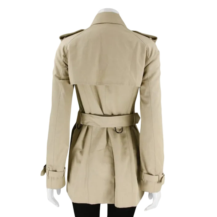Casaco Burberry Bege Botão Marrom Escuro Tam 36 BR