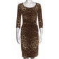 Vestido Dolce & Gabbana Animal Print Seda Tam