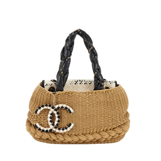 Bolsa Chanel Coco Country Tote Raffia
