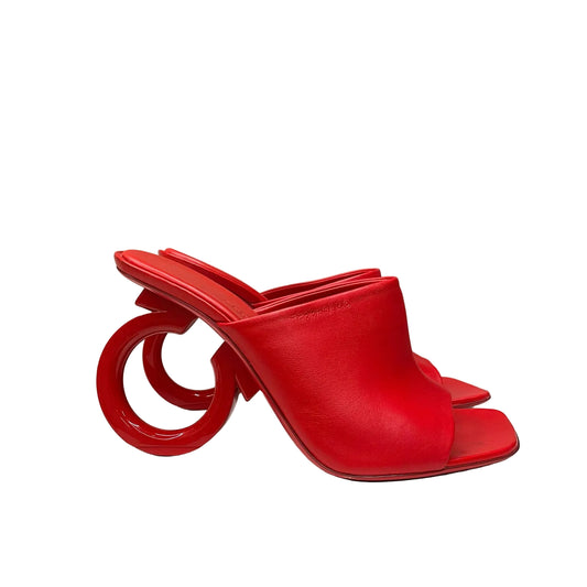 Mule Ferragamo Vermelho Tam 39 Br
