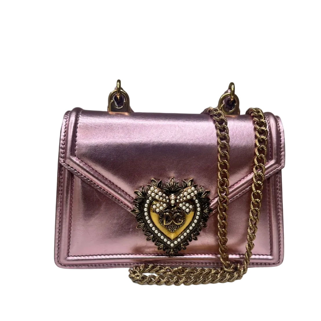 Bolsa Dolce&gabbana Devotion Rosa Cintilante Pequena – Peguei Bode