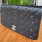Clutch Chanel Lambskin Chevron Preta