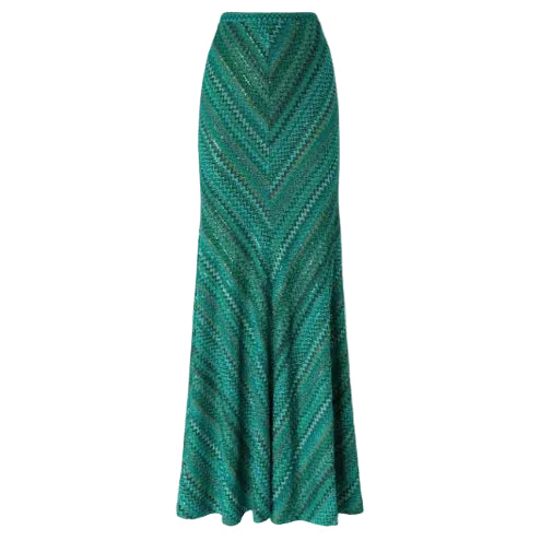 Saia Missoni Verde Lantejoula Tam 36 Br