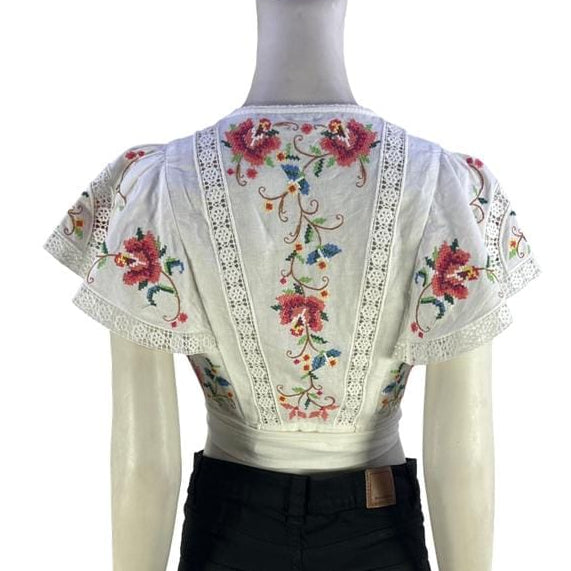 Conjunto Zimmermann Blusa e Shorts Bordado Tam 36 Br