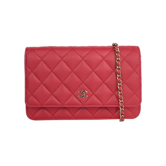Bolsa Chanel Caviar Wallet on Chain Rosa