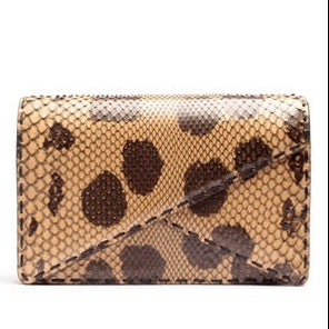 Clutch Bottega Veneta em pele de Cobra Karung