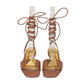 Papete Valentino Tiras Caramelo Com Studs Tam 39,5 Br