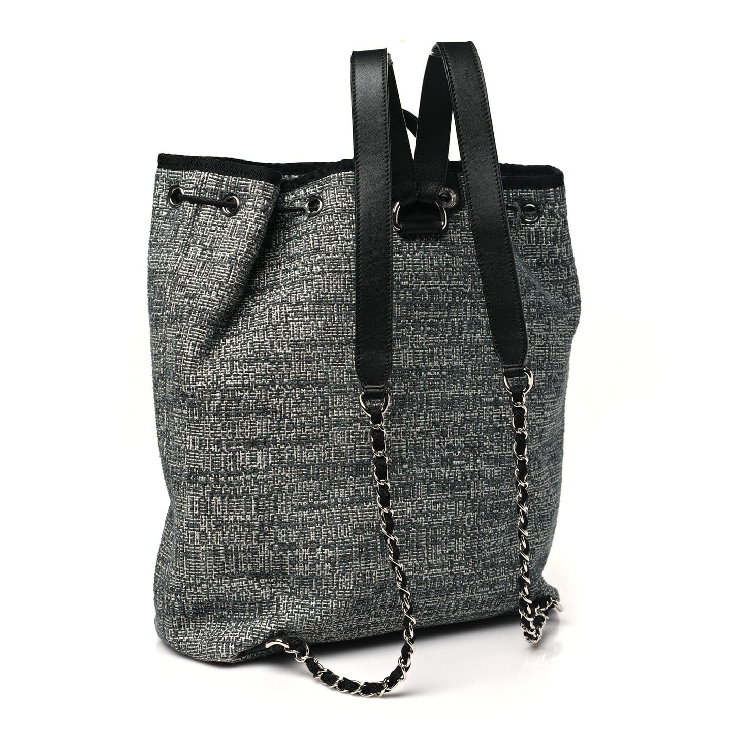 Mochila Chanel Deauville Cinza Grande