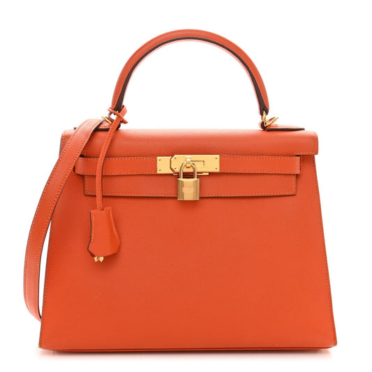 Bolsa Hermès Kelly 25 Laranja