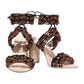 Sandalia Ulla Johnson Marrom e Preto Tam 35 Br