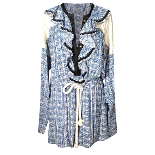 Macaquinho Philosophy Estampado Azul Tam 36 Br