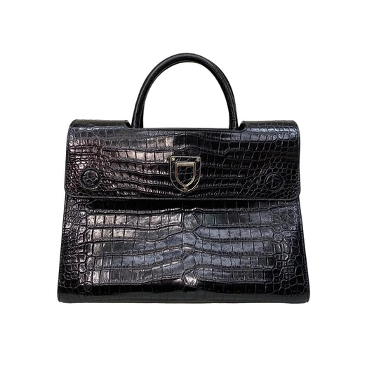 Bolsa Christian Dior Diorever Croco Preta