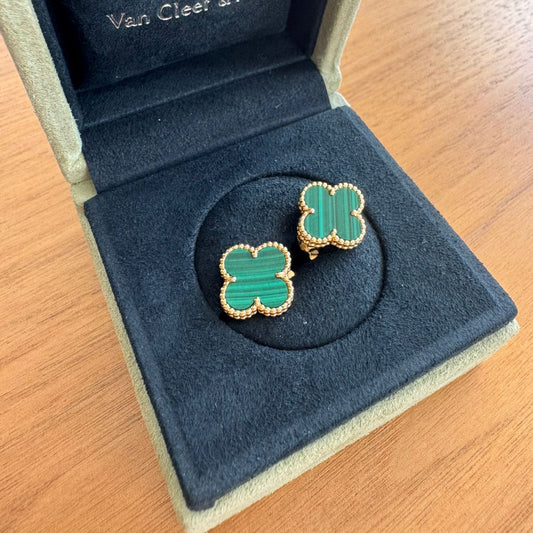 Brinco Van Cleef Trevo Verde