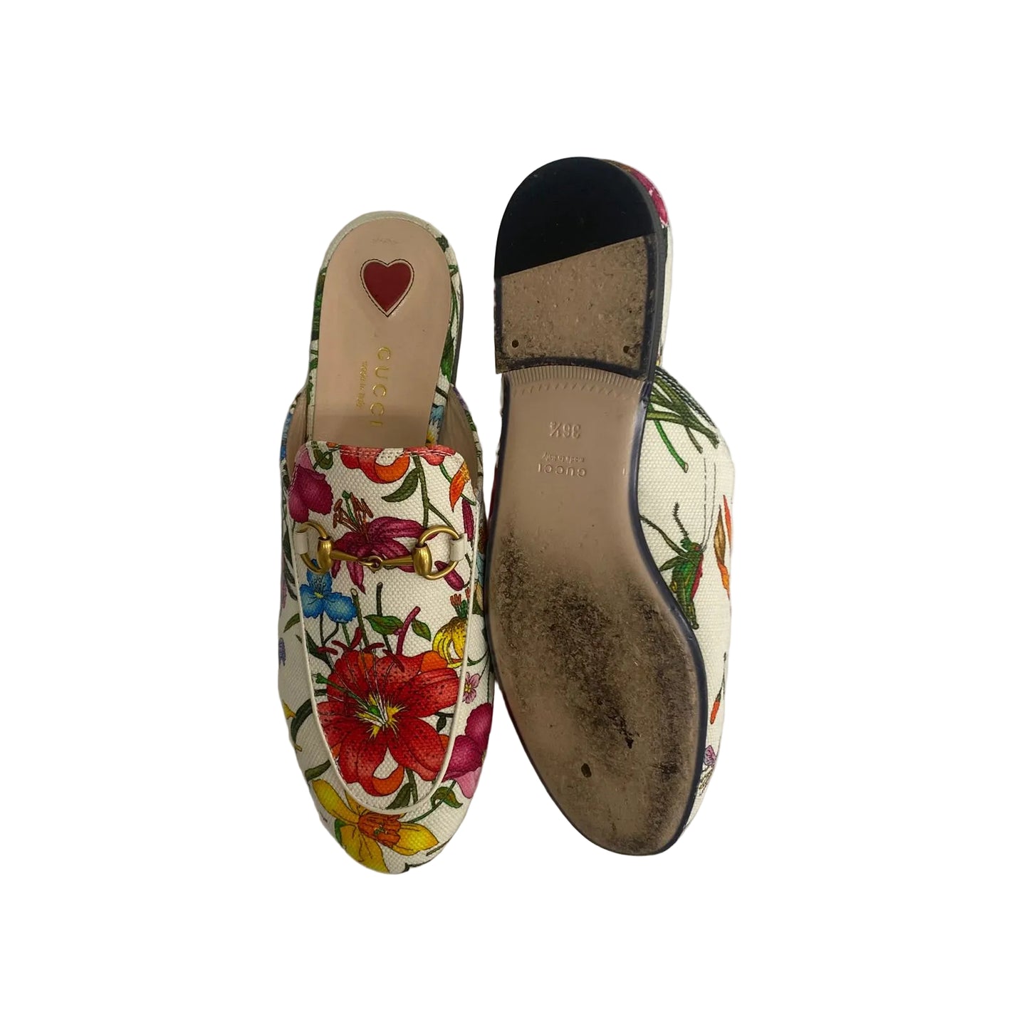 Mule Gucci Estampado Florido Tam 34,5 Br