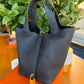 Bolsa Picotin Azul Marinho Ferragem Gold 18