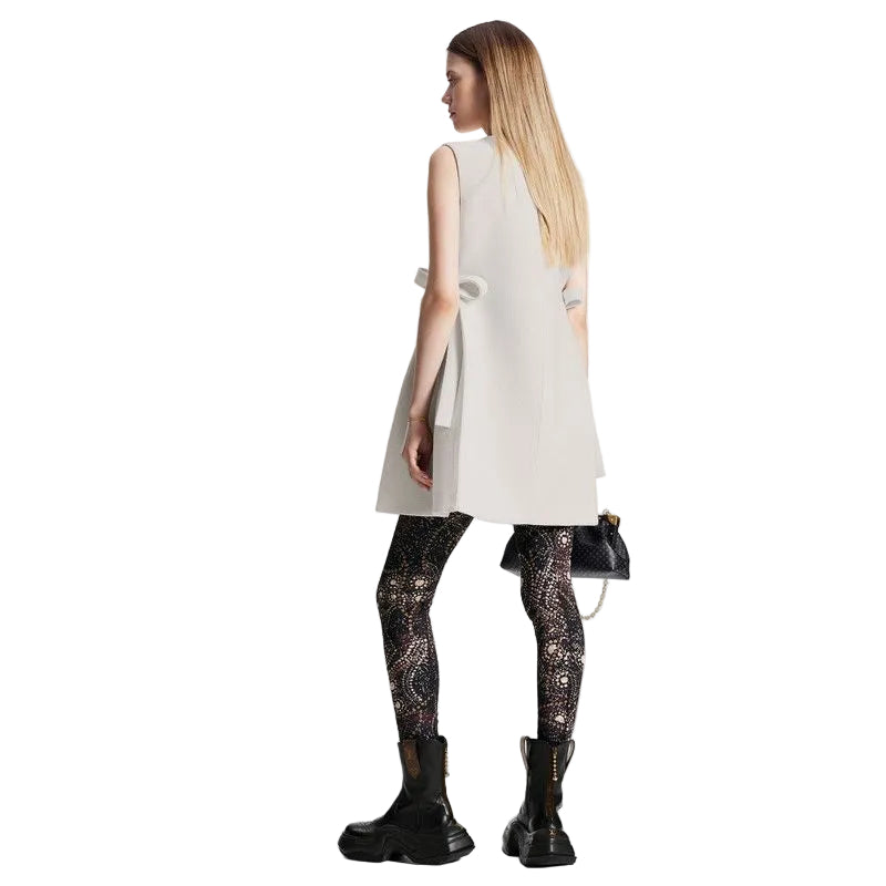 Vestido Louis Vuittom Ziper Grande Off White Tam 38 Br