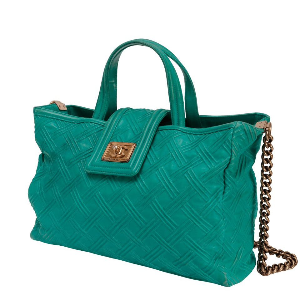 Bolsa Chanel Retro Girl Turquesa