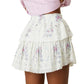 Saia LoveShackFancy Branca Estampa Floral Rosa Tam PP BR