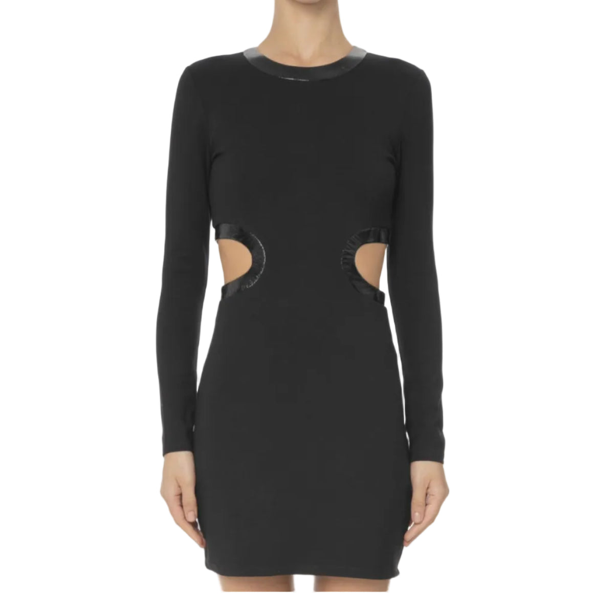 Vestido Staud Manga Longa Preto Tam M BR