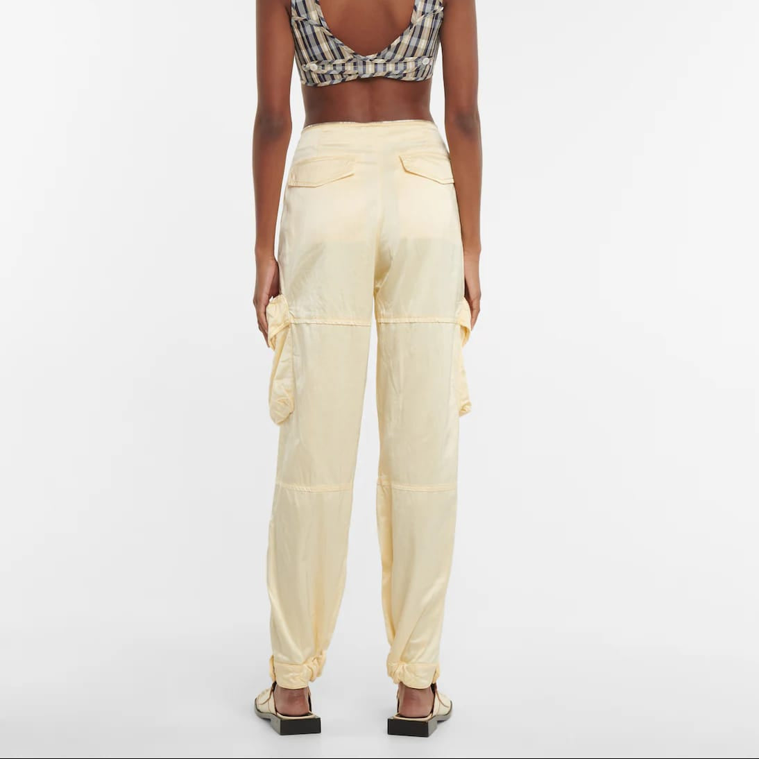 Calça Acne Studios Amarelo Manteiga Cargo Tam PP BR