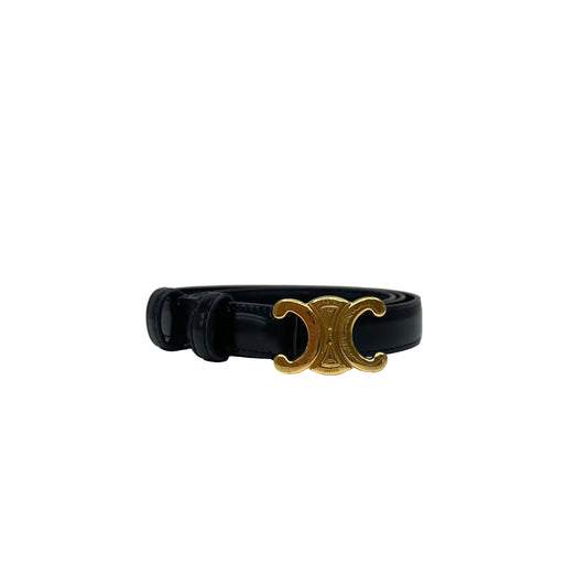 Cinto Celine Preto e Dourado