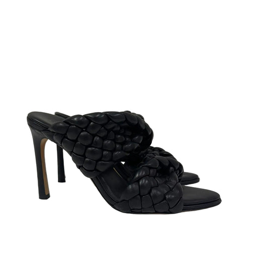 Sandália Bottega Veneta Intrecciato Acolchoado Preta Tam 36 BR
