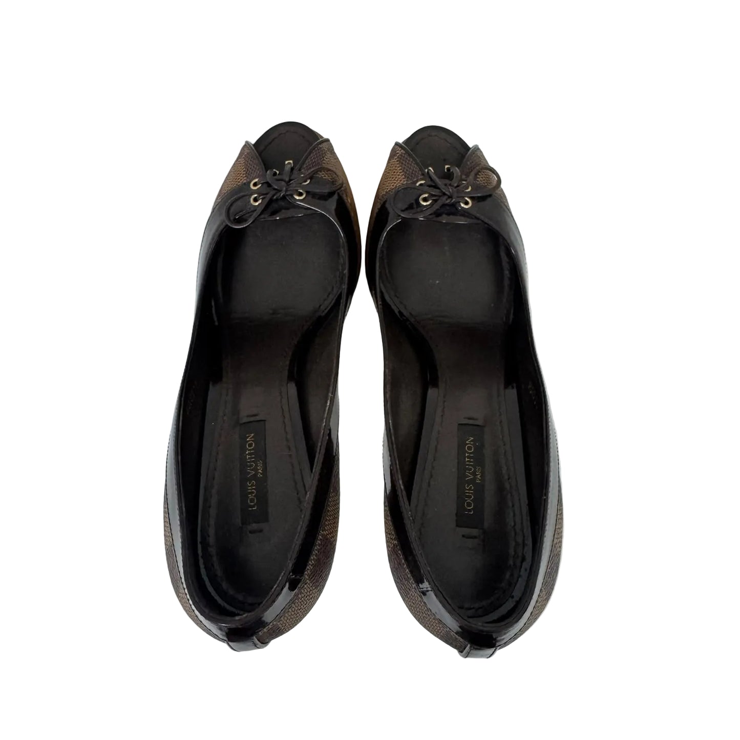 Sapato Peep Toe Louis Vuitton Monograma Tam 36 BR