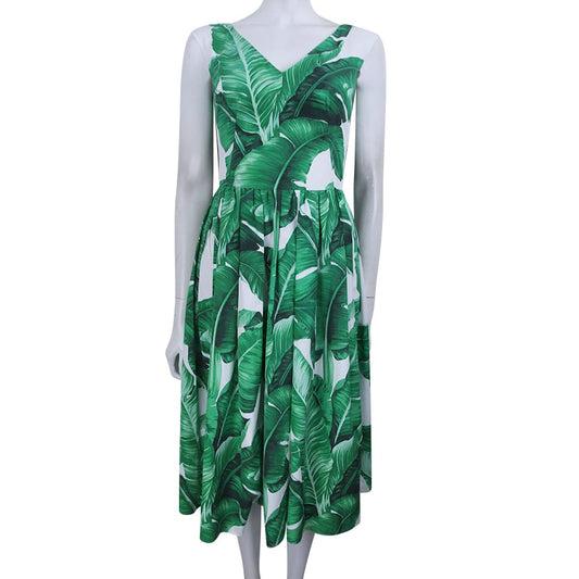 Vestido Dolce&Gabbana Estampado Verde Tam 38 Br