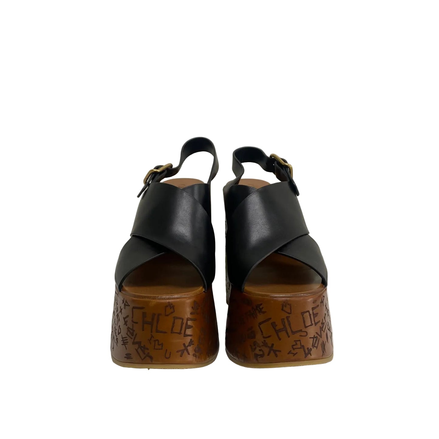 Sandalia Plataforma Chloe Couro Tam 37 Br