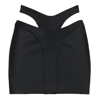 Saia Mugler Curta Preta Tam 36 Br