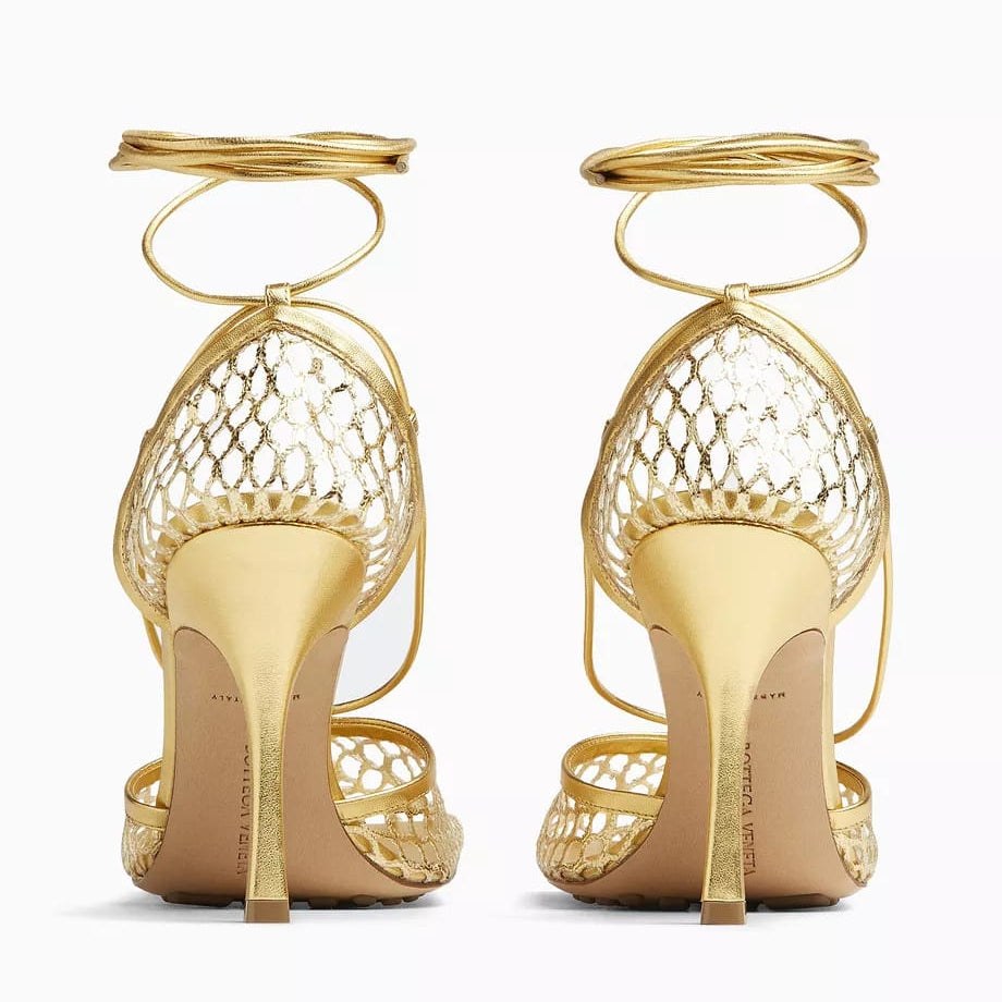 Sandalia Bottega Veneta Rede Dourada Tam 37 Br
