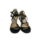 Sandalia Jimmy Choo Preta Estampa Cobra Tam 38 Br