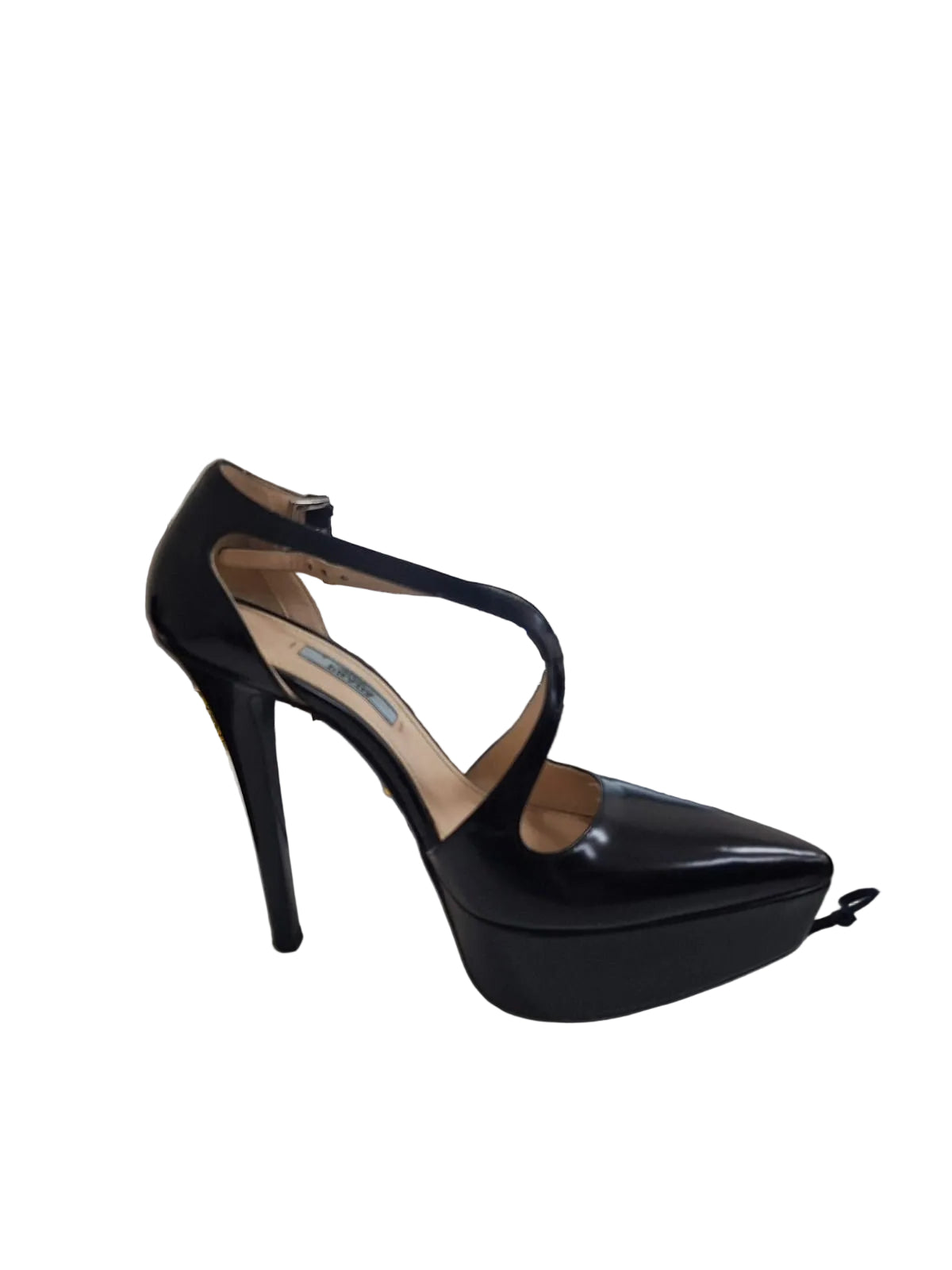 Scarpin Prada Preto Plataforma Tam 34,5 Br