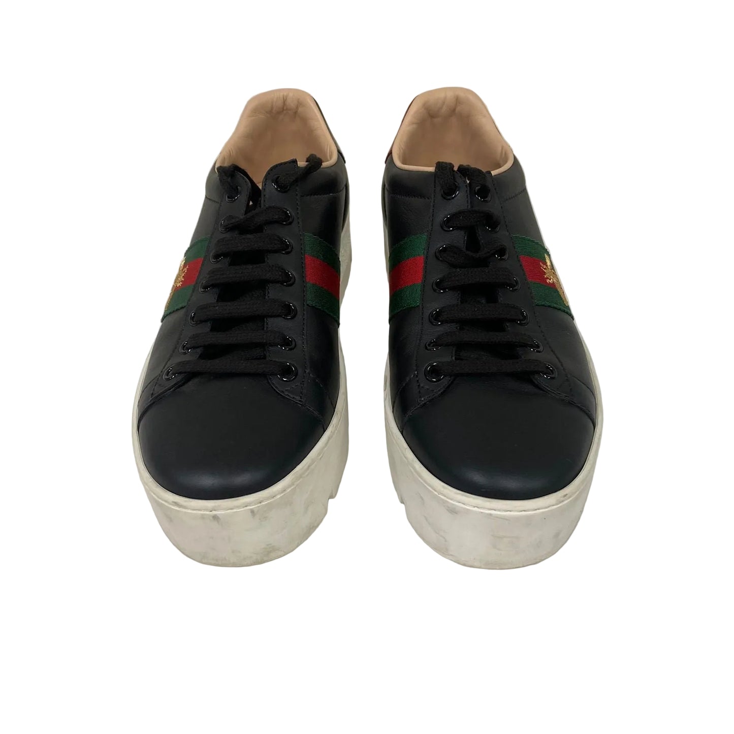 Tenis Gucci Preto Listra Tam 36,5 Br