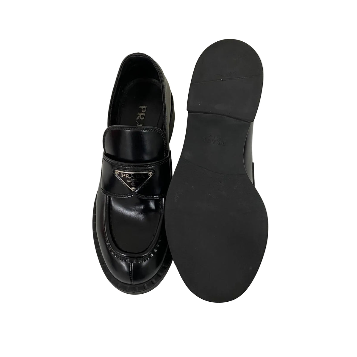 Mocassim Prada Preto Vinil Tam 35 Br