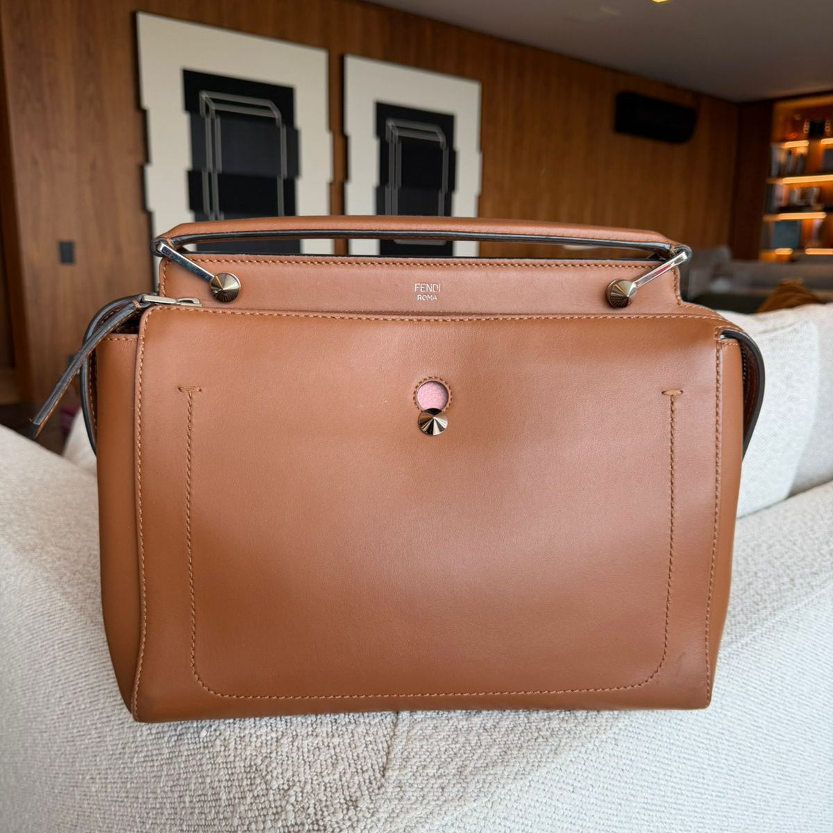 Bolsa Fendi Dotcom Marrom