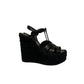 Sandalia Saint Laurent Tribute Espadrilles Wedge In Smooth Tam 34,5 BR