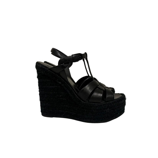 Sandalia Saint Laurent Tribute Espadrilles Wedge In Smooth Tam 34,5 BR