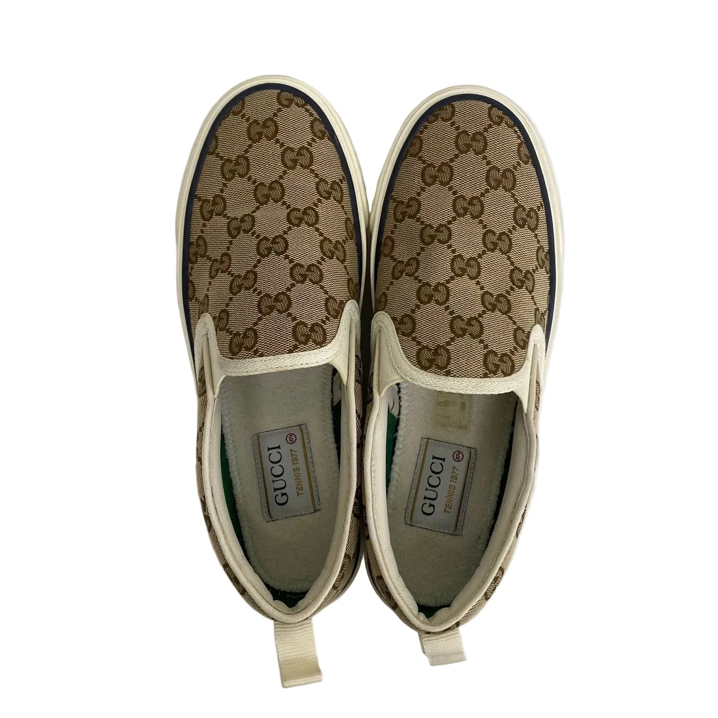 Tenis Gucci Monograma Bege Tam 35,5 Br