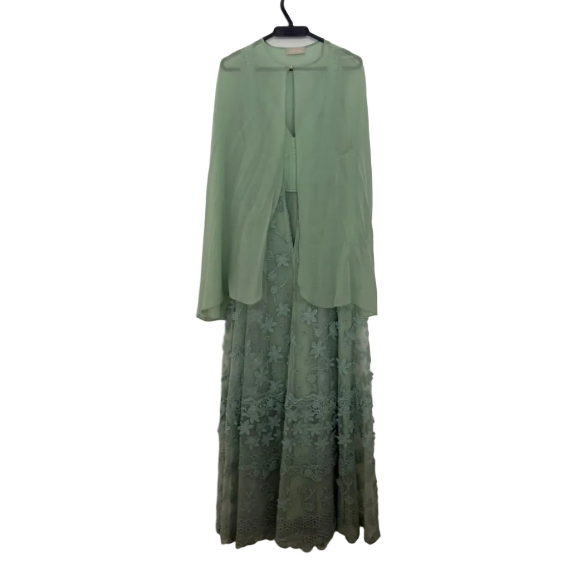 Vestido Elie Saab Verde Com Capa Tam 40 Br
